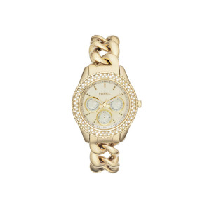 Watch strap Fossil ES3499 Stainless steel Gold Toned 18mm